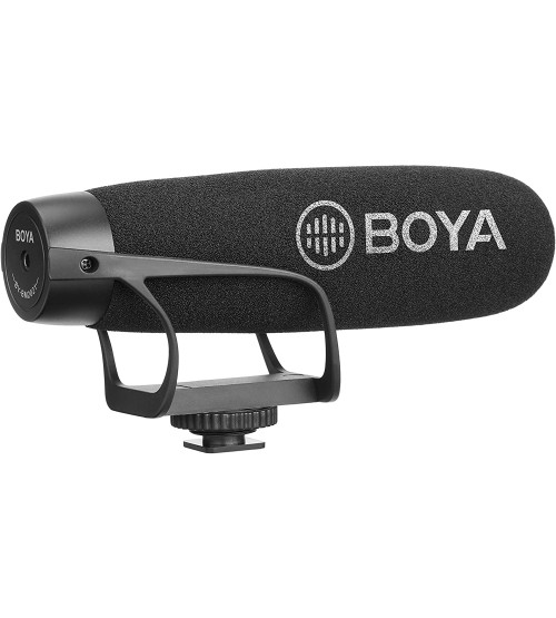 Boya BY-BM2021 Wired On-Camera Super-Cardioid Shotgun Microphone for DSLRs and Smartphone